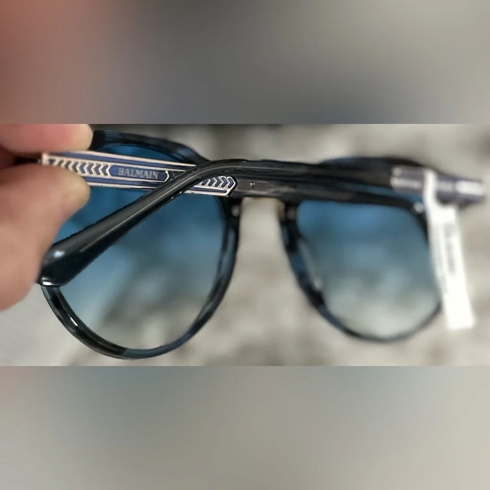Balmain BL2523 Polarized Sunglasses Blue Lens NWT Original Packaging